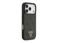 Guess Leather 4G Triangle Strass MagSafe Case for iPhone 18 Pro / 17 Pro - Black Guess Leather 4G Triangle Strass MagSafe Case for iPhone 18 Pro / 17 Pro - Black