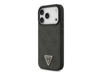 Guess Leather 4G Triangle Strass MagSafe Case for iPhone 18 Pro / 17 Pro - Black Guess Leather 4G Triangle Strass MagSafe Case for iPhone 18 Pro / 17 Pro - Black