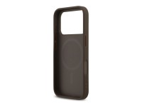 Guess Leather 4G Triangle Strass MagSafe Case for iPhone 18 Pro / 17 Pro - Brown Guess Leather 4G Triangle Strass MagSafe Case for iPhone 18 Pro / 17 Pro - Brown