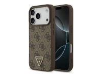 Guess Leather 4G Triangle Strass MagSafe Case for iPhone 18 Pro / 17 Pro - Brown Guess Leather 4G Triangle Strass MagSafe Case for iPhone 18 Pro / 17 Pro - Brown