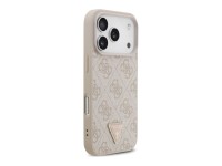 Guess Leather 4G Triangle Strass MagSafe Case for iPhone 18 Pro / 17 Pro - Pink Guess Leather 4G Triangle Strass MagSafe Case for iPhone 18 Pro / 17 Pro - Pink