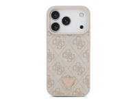 Guess Leather 4G Triangle Strass MagSafe Case for iPhone 18 Pro / 17 Pro - Pink Guess Leather 4G Triangle Strass MagSafe Case for iPhone 18 Pro / 17 Pro - Pink