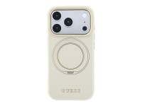 Guess Ring Stand 360 Grained Classic Logo MagSafe case for iPhone 18 Pro Max / 17 Pro Max - beige Guess Ring Stand 360 Grained Classic Logo MagSafe case for iPhone 18 Pro Max / 17 Pro Max - beige