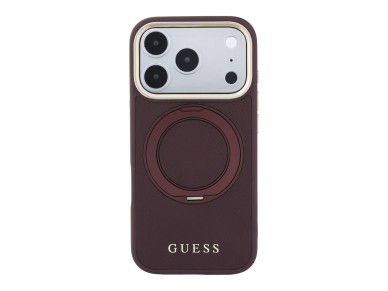 Guess Ring Stand 360 Grained Classic Logo MagSafe Case for iPhone 18 Pro Max / 17 Pro Max - Burgundy Guess Ring Stand 360 Grained Classic Logo MagSafe Case for iPhone 18 Pro Max / 17 Pro Max - Burgundy
