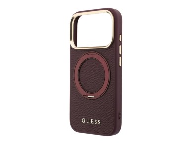 Guess Ring Stand 360 Grained Classic Logo MagSafe Case for iPhone 18 Pro Max / 17 Pro Max - Burgundy Guess Ring Stand 360 Grained Classic Logo MagSafe Case for iPhone 18 Pro Max / 17 Pro Max - Burgundy