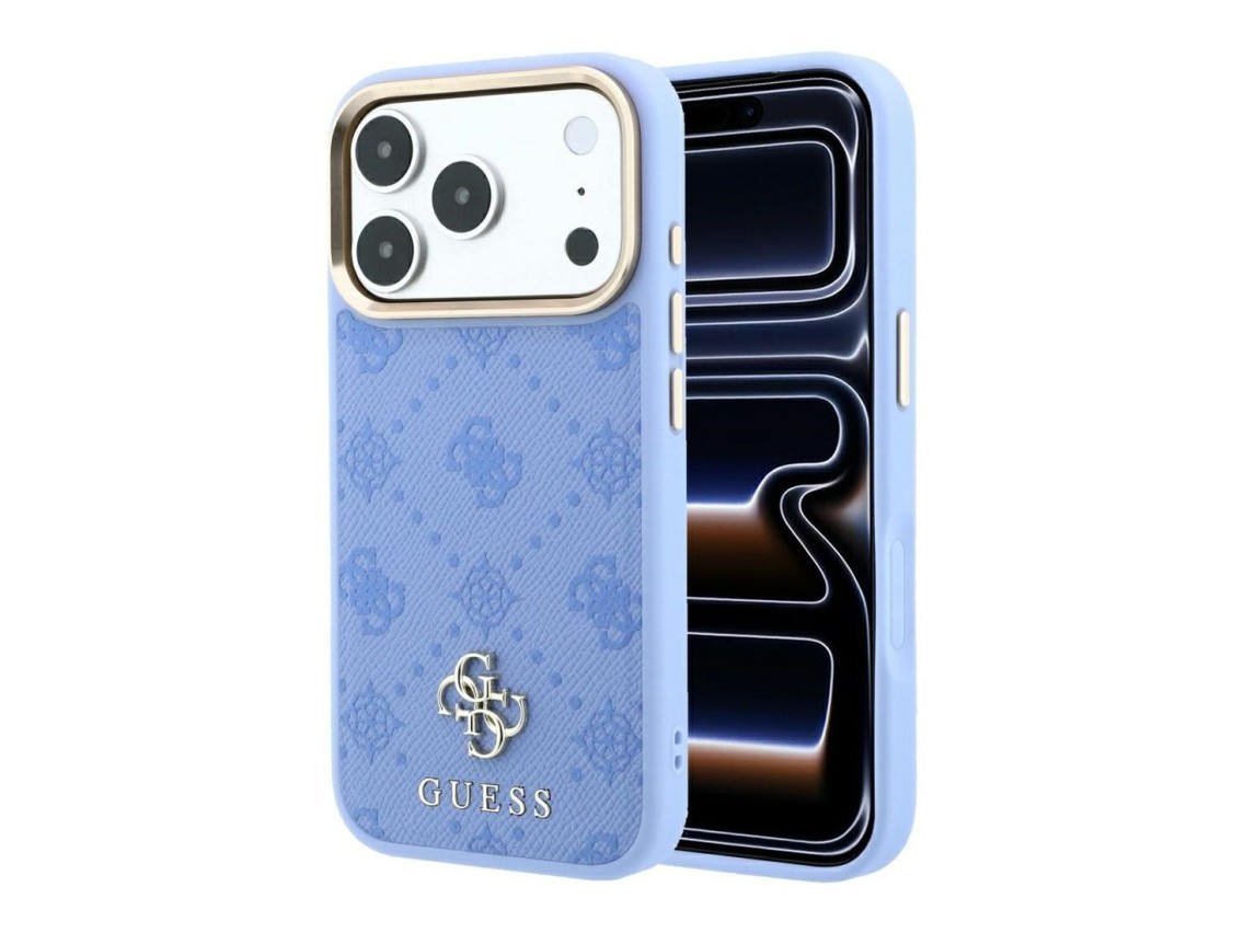 Guess Peony 4G Small Logo MagSafe Case for iPhone 18 Pro Max / 17 Pro Max - Light Blue