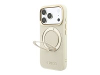 Funda Guess Ring Stand 360 Grained Classic Logo MagSafe para iPhone 18 Pro Max / 17 Pro Max - beige Funda Guess Ring Stand 360 Grained Classic Logo MagSafe para iPhone 18 Pro Max / 17 Pro Max - beige