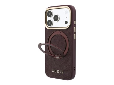 Guess Ring Stand 360 Grained Classic Logo MagSafe Case for iPhone 18 Pro Max / 17 Pro Max - Burgundy Guess Ring Stand 360 Grained Classic Logo MagSafe Case for iPhone 18 Pro Max / 17 Pro Max - Burgundy