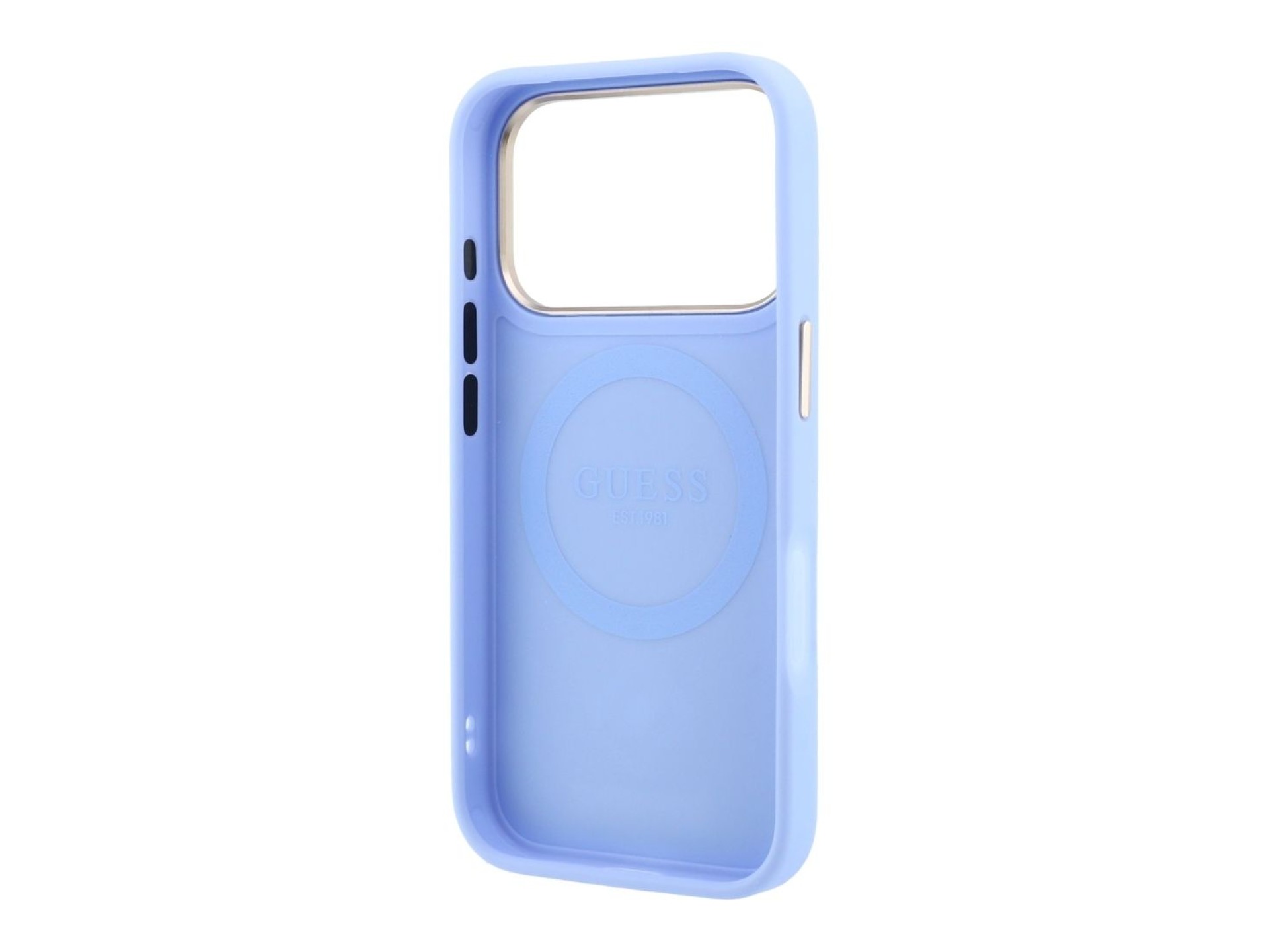 Funda Guess Peony 4G con logo pequeño y MagSafe para iPhone 18 Pro Max / 17 Pro Max - Azul claro