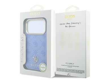 Funda Guess Peony 4G con logo pequeño y MagSafe para iPhone 18 Pro Max / 17 Pro Max - Azul claro Funda Guess Peony 4G con logo pequeño y MagSafe para iPhone 18 Pro Max / 17 Pro Max - Azul claro