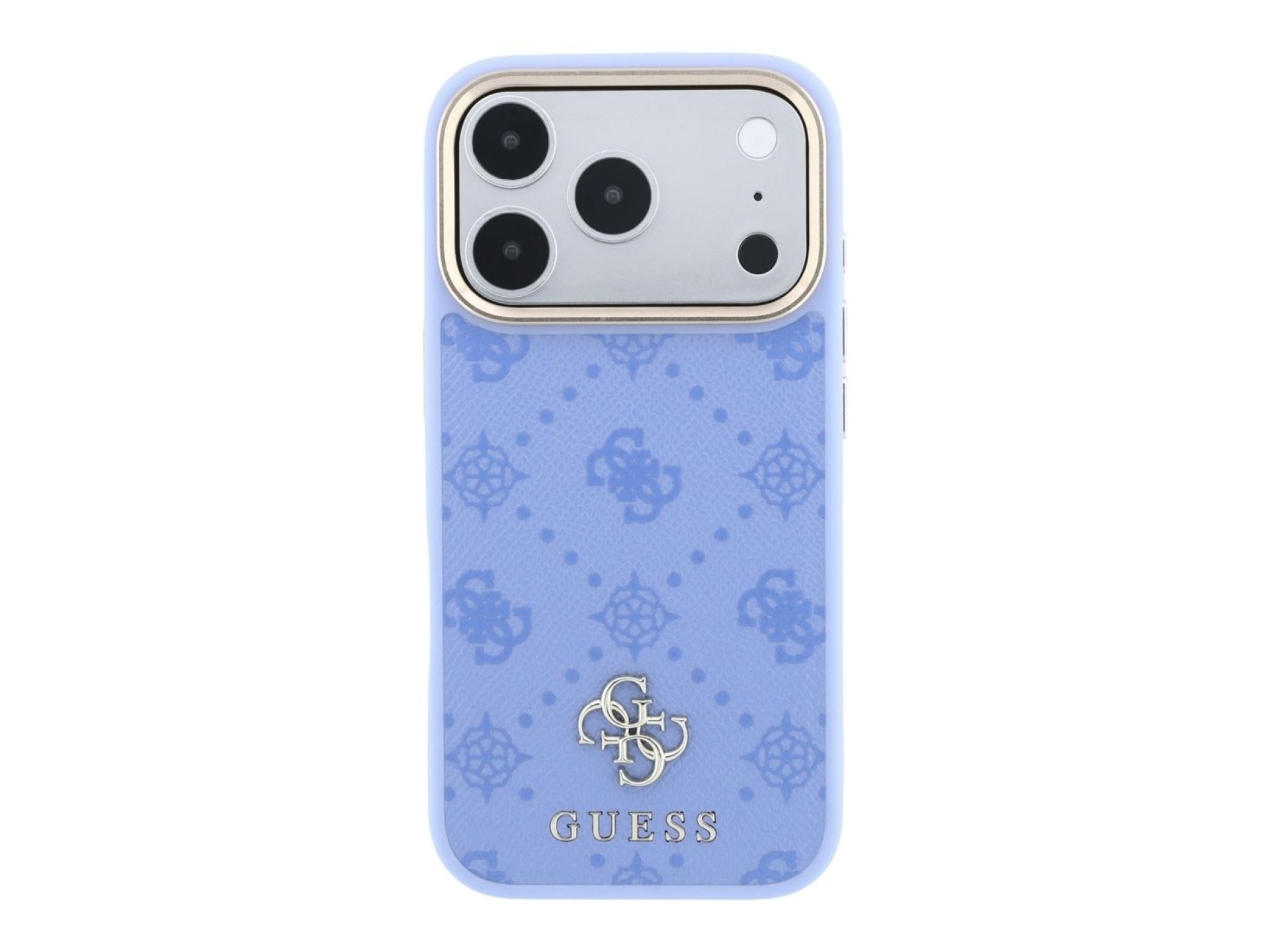 Funda Guess Peony 4G con logo pequeño y MagSafe para iPhone 18 Pro Max / 17 Pro Max - Azul claro