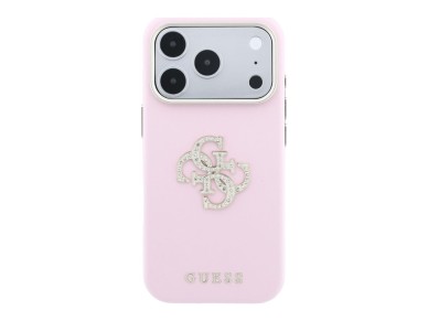 Capa Guess Smooth & Big Strass Logo para iPhone 18 Pro/17 Pro - Rosa
