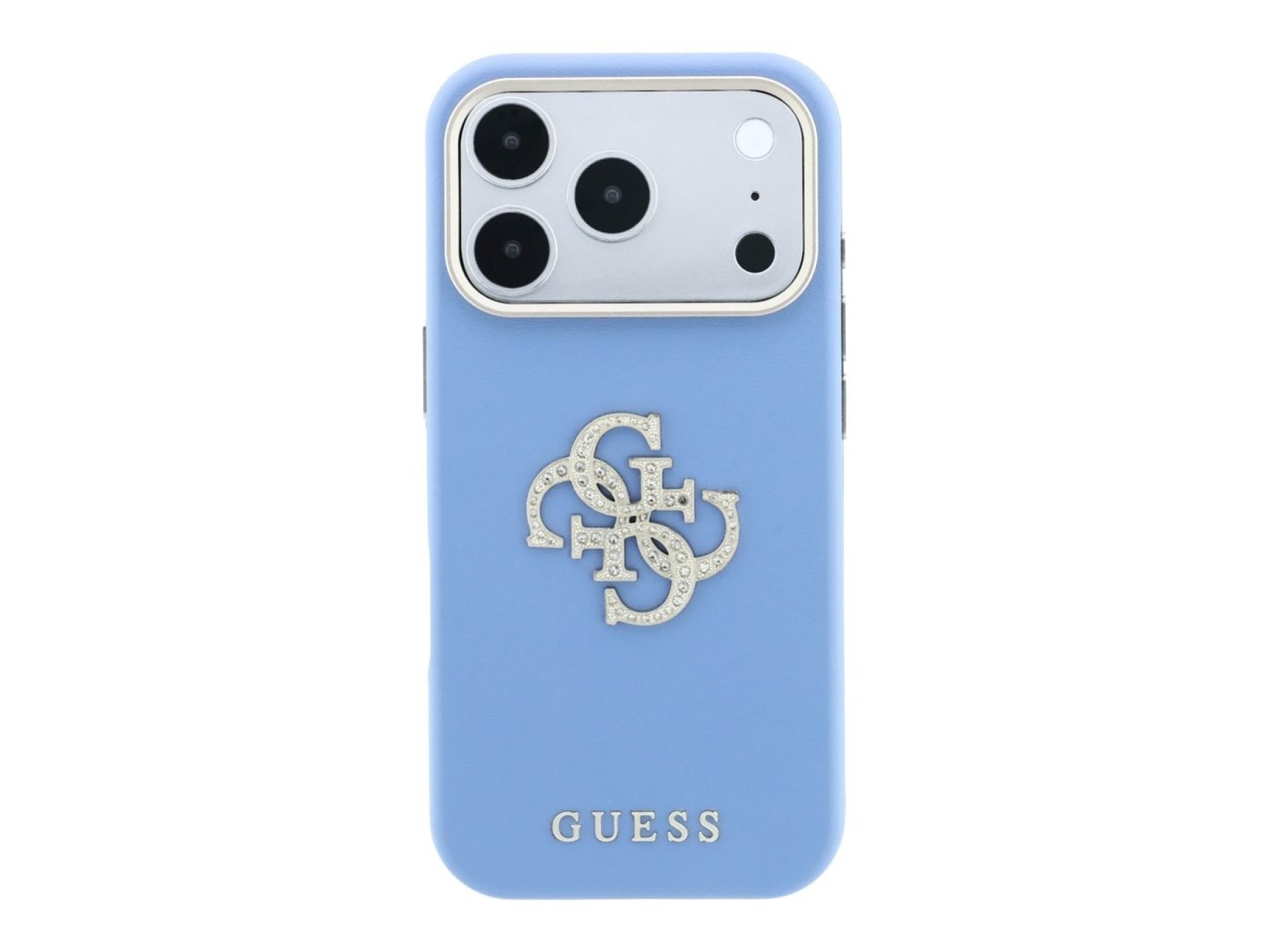 Capa Guess Smooth & Big Strass Logo para iPhone 18 Pro/17 Pro - Azul