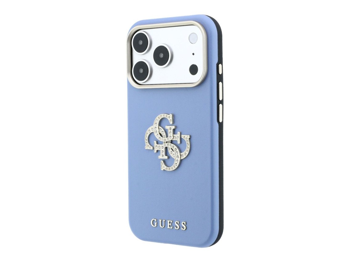 Guess Smooth & Big Strass Logo Case for iPhone 18 Pro Max / 17 Pro Max - Blue