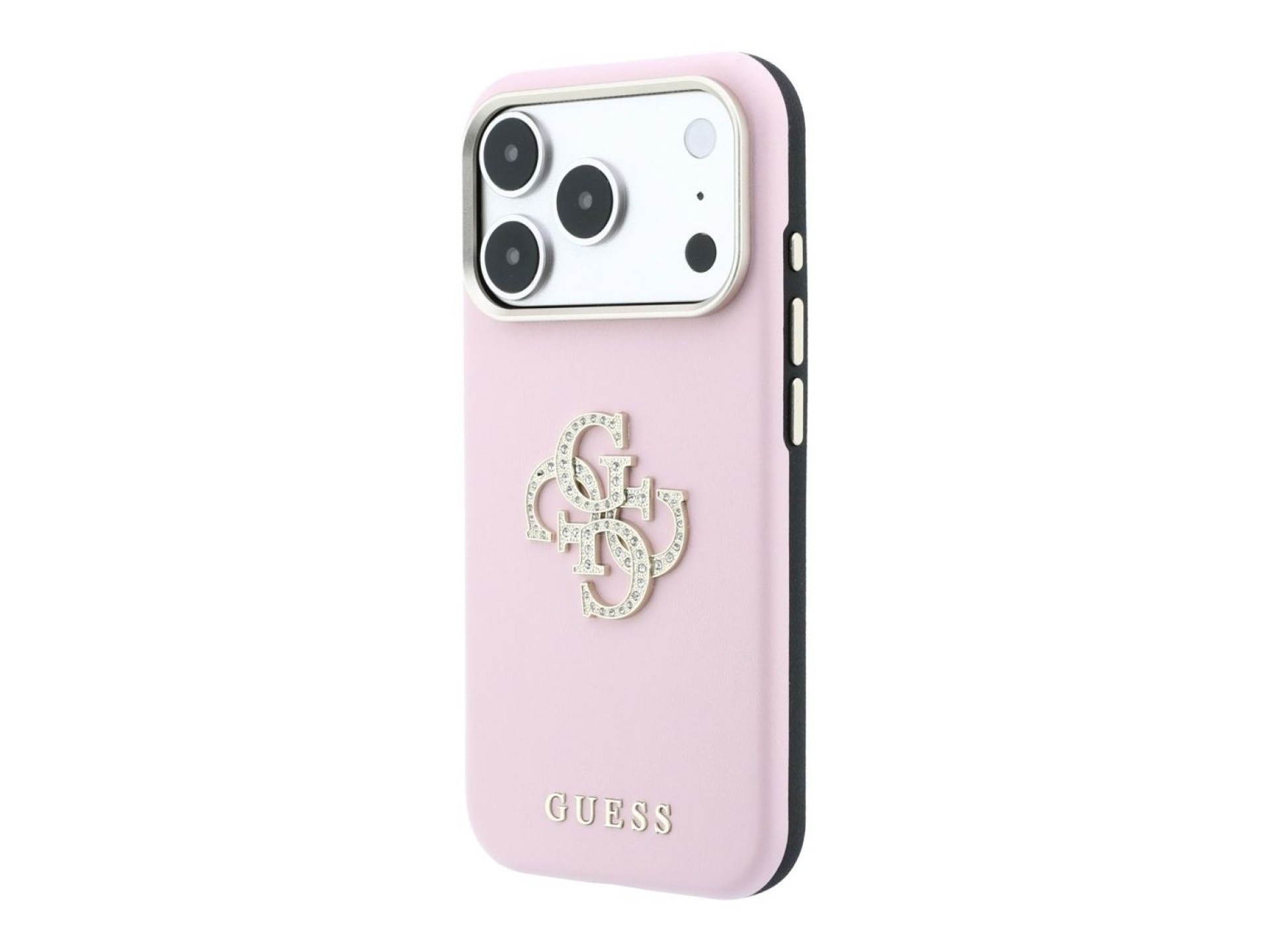 Funda Guess Smooth & Big Strass con logo para iPhone 18 Pro / 17 Pro - Rosa