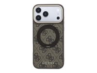 Capa Guess Ring Stand 360 4G Classic Logo MagSafe para iPhone 18 Pro/17 Pro - Castanho