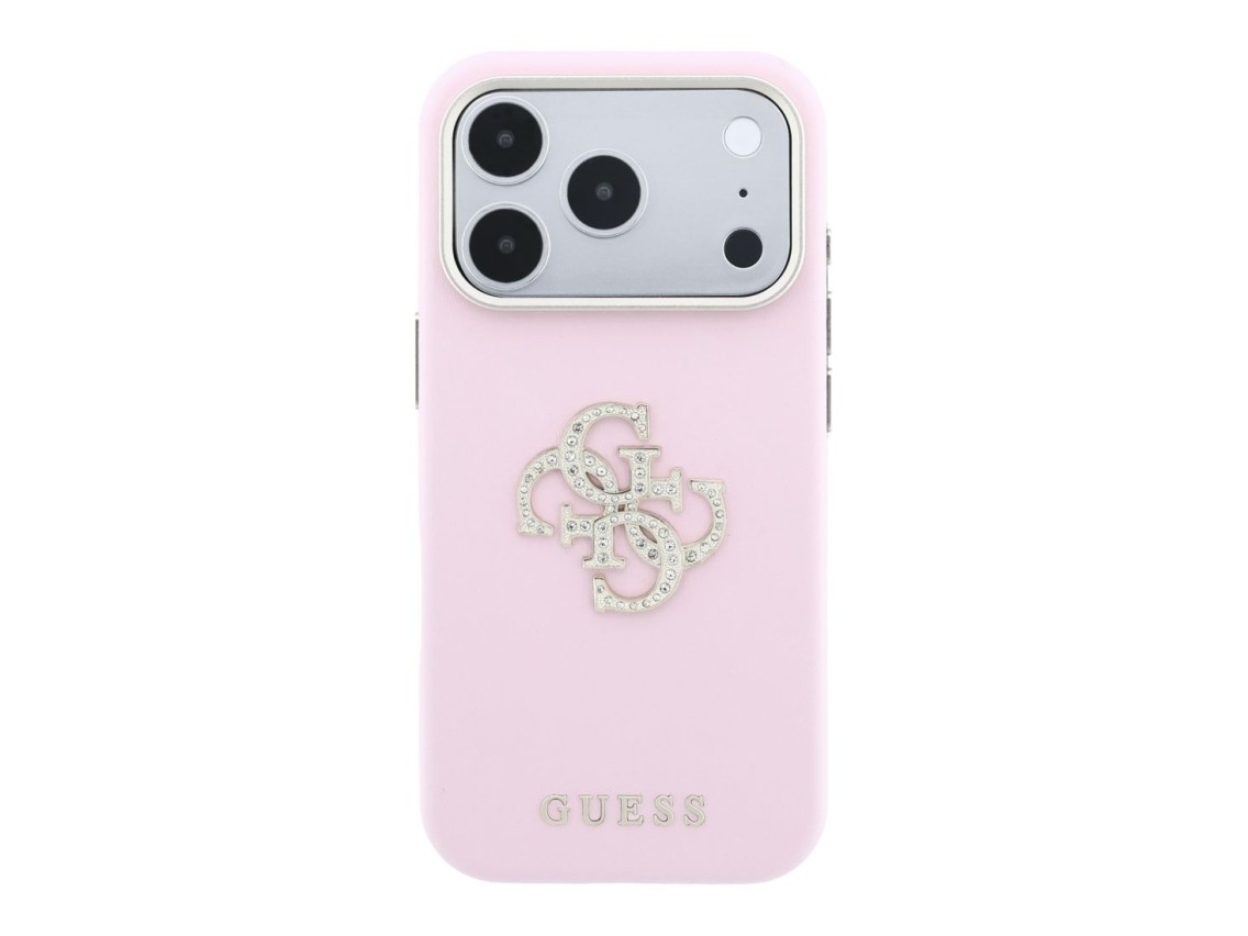 Guess Smooth & Big Strass Logo Case for iPhone 18 Pro Max / 17 Pro Max - Pink