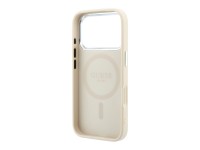 Guess Grained Triangle Logo MagSafe Case for iPhone 18 Pro / 17 Pro - Beige Guess Grained Triangle Logo MagSafe Case for iPhone 18 Pro / 17 Pro - Beige