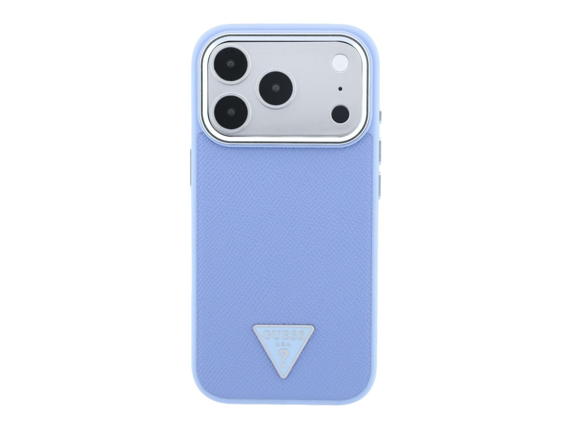 Capa MagSafe Guess com Logo Triangular Granulado para iPhone 18 Pro Max / 17 Pro Max - Azul