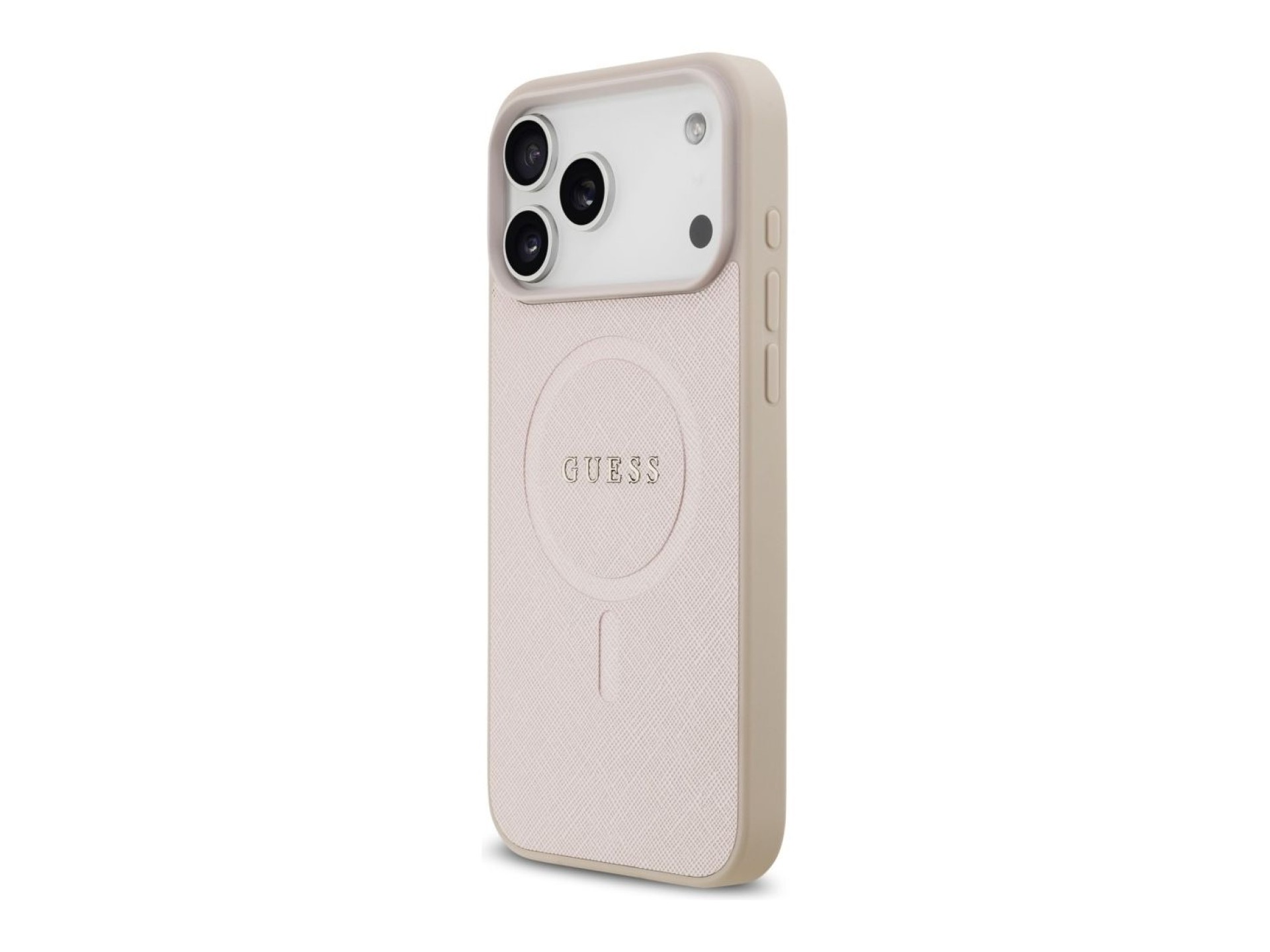 Guess Saffiano Classic Logo MagSafe Case for iPhone 18 Pro Max / iPhone 17 Pro Max - Pink