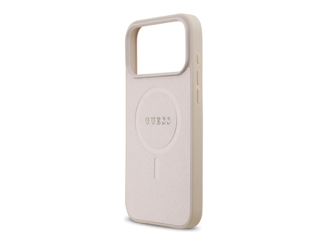 Guess Saffiano Classic Logo MagSafe Case for iPhone 18 Pro Max / iPhone 17 Pro Max - Pink