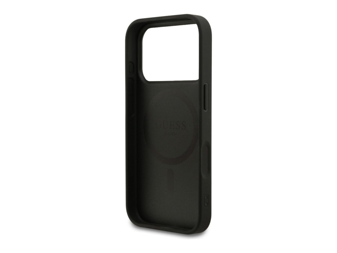 Capa Guess 4G Small Classic Logo MagSafe para iPhone 18 Pro/17 Pro - Preta