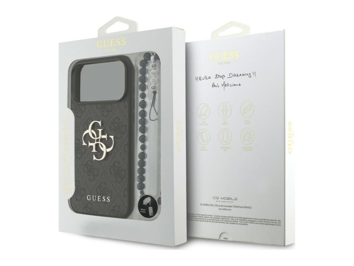 Guess 4G Strap 4G Classic Logo Case for iPhone 18 Pro Max / 17 Pro Max - Black