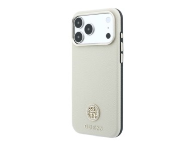 Guess Grained Round Strass Logo MagSafe Case for iPhone 18 Pro / 17 Pro - Beige Guess Grained Round Strass Logo MagSafe Case for iPhone 18 Pro / 17 Pro - Beige