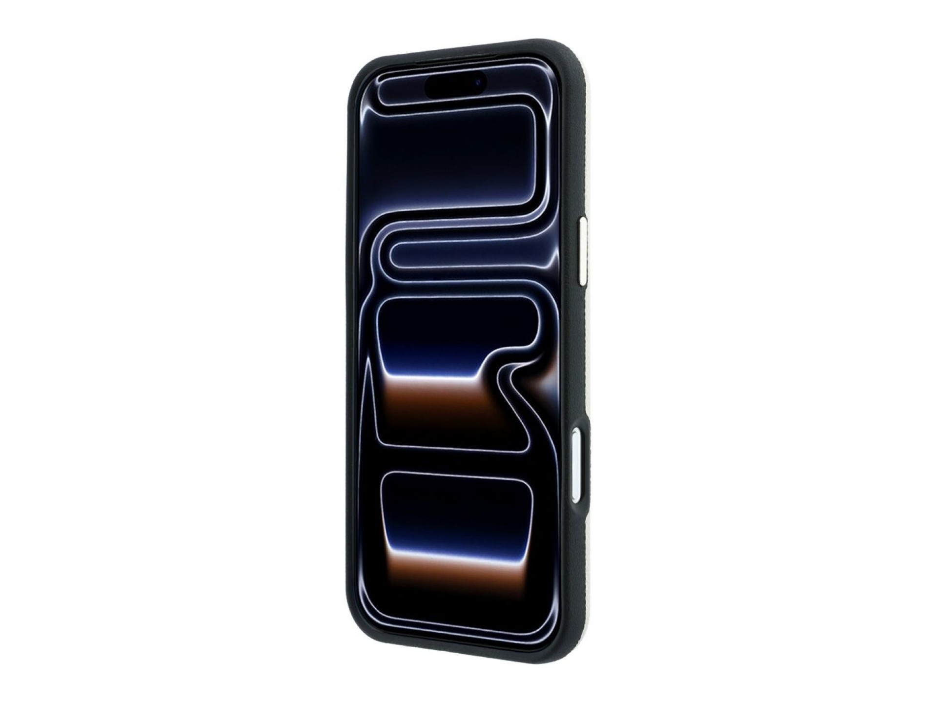 Capa MagSafe Guess com Logo Strass Redondo e Textura Granulada para iPhone 18 Pro / 17 Pro - Bege