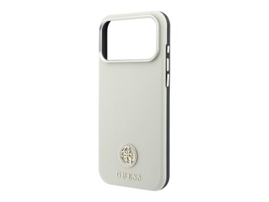 Guess Grained Round Strass Logo MagSafe Case for iPhone 18 Pro / 17 Pro - Beige Guess Grained Round Strass Logo MagSafe Case for iPhone 18 Pro / 17 Pro - Beige