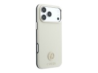Capa MagSafe Guess com Logo Strass Redondo e Textura Granulada para iPhone 18 Pro / 17 Pro - Bege Capa MagSafe Guess com Logo Strass Redondo e Textura Granulada para iPhone 18 Pro / 17 Pro - Bege