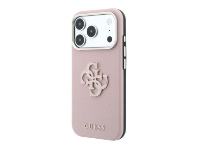 Capa Guess com textura granulada e log�tipo grande em resina para iPhone 18 Pro Max / 17 Pro Max - R