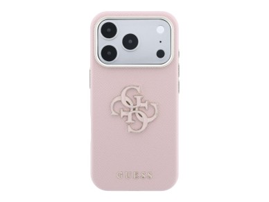 Capa Guess com textura granulada e log�tipo grande em resina para iPhone 18 Pro Max / 17 Pro Max - R