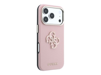 Capa Guess com textura granulada e log�tipo grande em resina para iPhone 18 Pro Max / 17 Pro Max - R