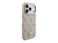 Funda Guess 4G con logo triangular y MagSafe para iPhone 18 Pro / 17 Pro - Oro rosa