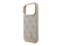 Funda Guess 4G con logo triangular y MagSafe para iPhone 18 Pro / 17 Pro - Oro rosa