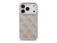 Funda Guess 4G con logo triangular y MagSafe para iPhone 18 Pro / 17 Pro - Oro rosa
