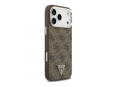 Guess 4G Triangle Logo MagSafe Case for iPhone 18 Pro Max / 17 Pro Max - Brown & Silver Guess 4G Triangle Logo MagSafe Case for iPhone 18 Pro Max / 17 Pro Max - Brown & Silver