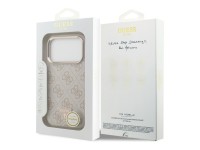Funda Guess 4G con logo triangular y MagSafe para iPhone 18 Pro / 17 Pro - Oro rosa