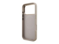 Funda Guess 4G con logo triangular y MagSafe para iPhone 18 Pro / 17 Pro - Oro rosa