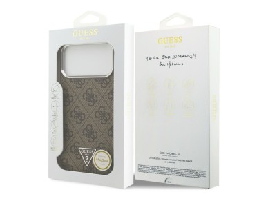 Guess 4G Triangle Logo MagSafe Case for iPhone 18 Pro Max / 17 Pro Max - Brown & Silver Guess 4G Triangle Logo MagSafe Case for iPhone 18 Pro Max / 17 Pro Max - Brown & Silver