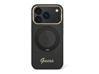 Guess IML Ring Stand 360 Script Metal Logo MagSafe Case for iPhone 17 Pro / 18 Pro - Black Guess IML Ring Stand 360 Script Metal Logo MagSafe Case for iPhone 17 Pro / 18 Pro - Black