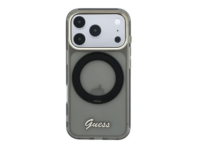 Guess IML Ring Stand 360 Script Metal Logo MagSafe Case for iPhone 17 Pro Max / 18 Pro Max - Black Guess IML Ring Stand 360 Script Metal Logo MagSafe Case for iPhone 17 Pro Max / 18 Pro Max - Black