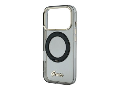 Funda Guess IML Ring Stand 360 Script Metal Logo MagSafe para iPhone 17 Pro / 18 Pro - Negra Funda Guess IML Ring Stand 360 Script Metal Logo MagSafe para iPhone 17 Pro / 18 Pro - Negra