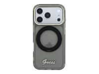 Capa MagSafe Guess IML Ring Stand 360 com Logo em Metal para iPhone 17 Pro Max / 18 Pro Max - Preta Capa MagSafe Guess IML Ring Stand 360 com Logo em Metal para iPhone 17 Pro Max / 18 Pro Max - Preta