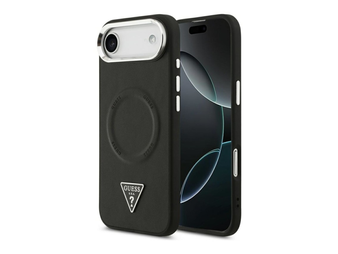 Funda Guess con logo triangular y MagSafe para iPhone Air - Negra
