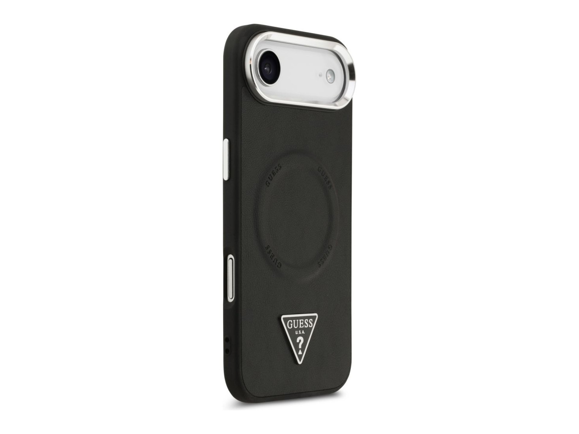 Funda Guess con logo triangular y MagSafe para iPhone Air - Negra