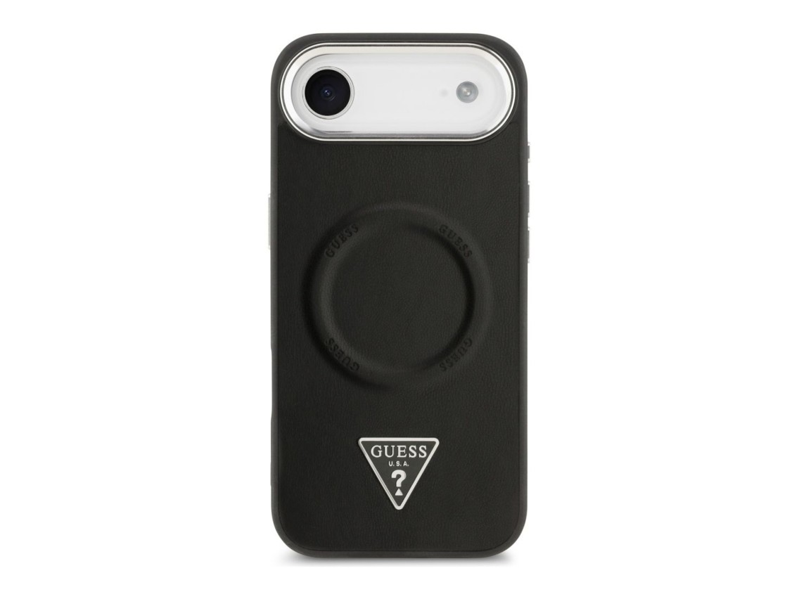 Funda Guess con logo triangular y MagSafe para iPhone Air - Negra