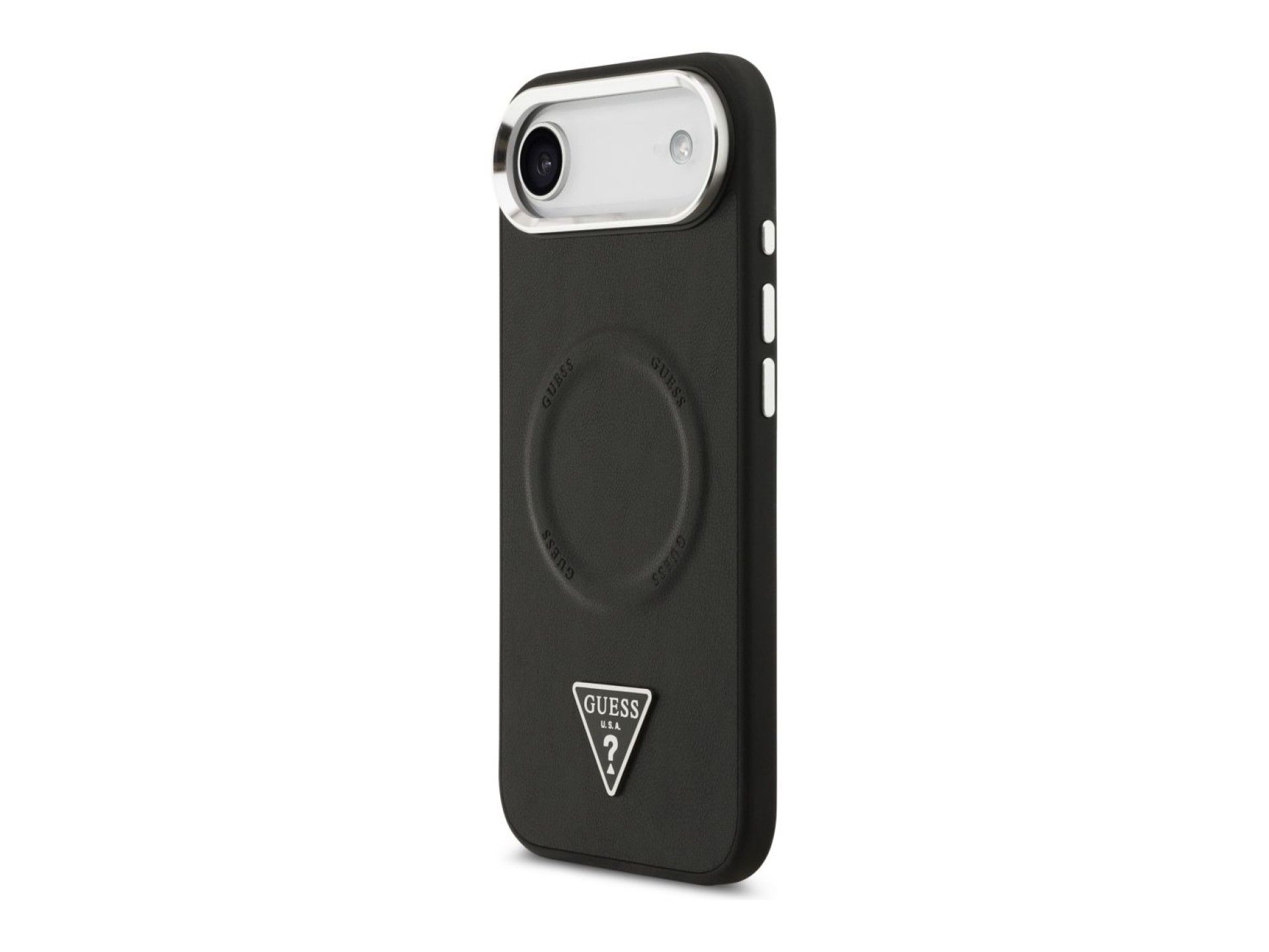 Funda Guess con logo triangular y MagSafe para iPhone Air - Negra