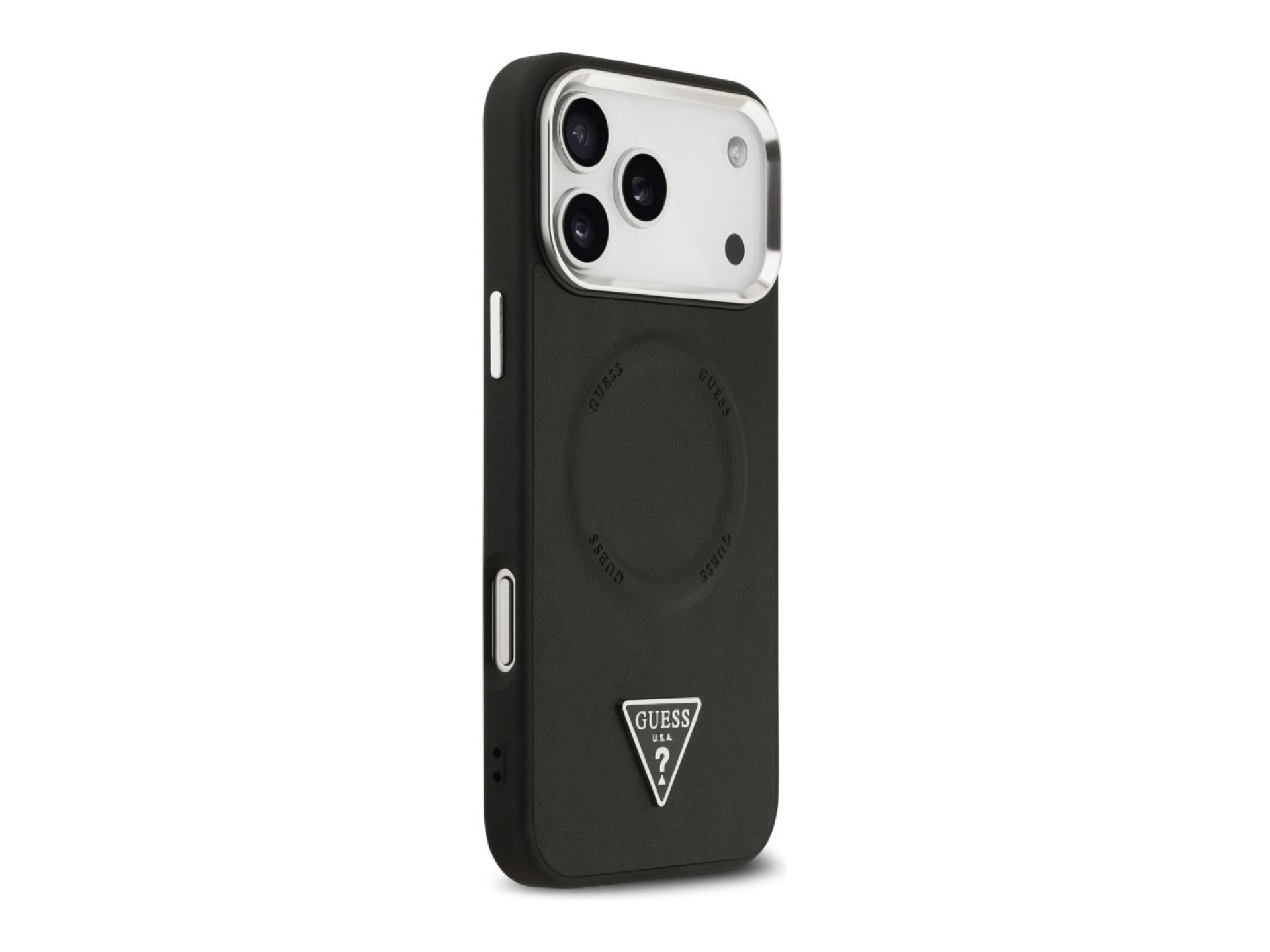 Funda Guess Triangle Logo MagSafe para iPhone 17 Pro - negra